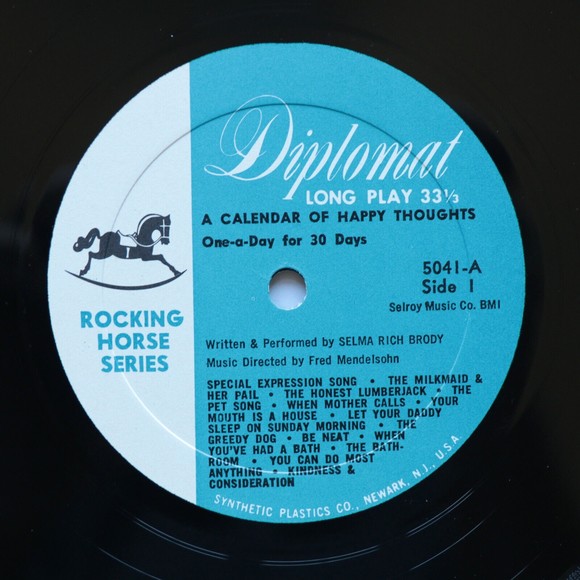 Selma Rich Brody – A Calendar Of Happy Thoughts One-A-Day For 30 12" Vinyl LP VG - Picture 4 of 10